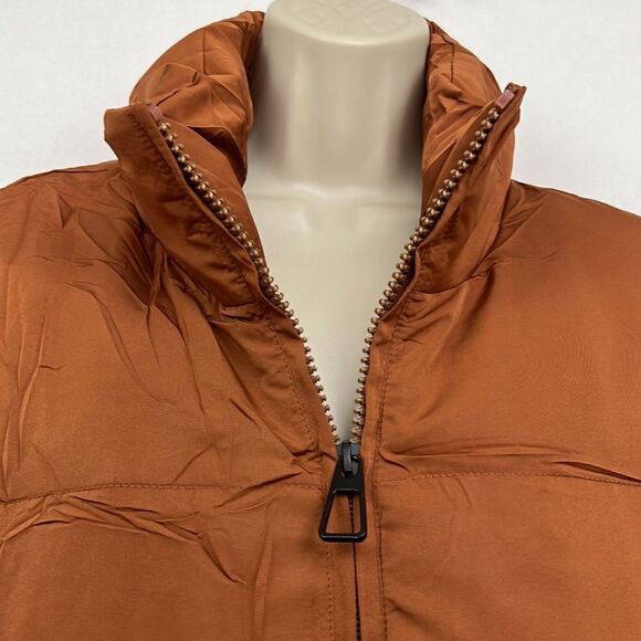 Zeagoo brown full zip baggy puffer jacket size medium NWT - Picture 6 of 15